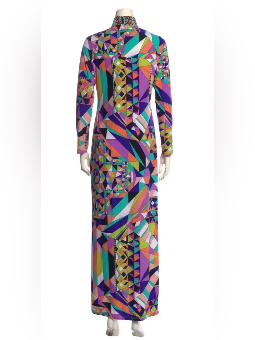 Runway 2009 Pucci Geometric kaleidoscope Print Maxi Dress in Purple & Multicolor